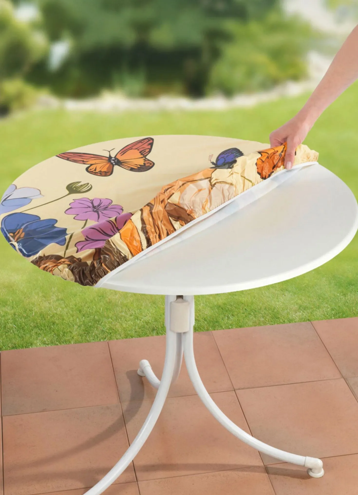 Abwaschbare Spann-Tischdecke