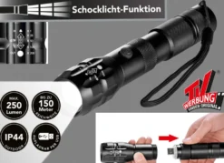 Akkubetriebene Taschenlampe