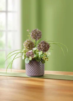 Allium-Gesteck im Topf
