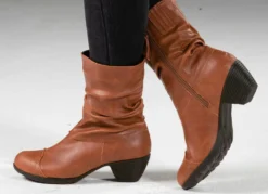 Andrea Conti, modische Damen-Stiefeletten, Winterschuhe, Weite G, mit Reißverschluss