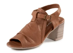 Andrea Conti Sandalette mit Zier-Perforation