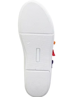 Andrea Conti Slipper mit bunten, dekorativ eingesetzten Gummizügen