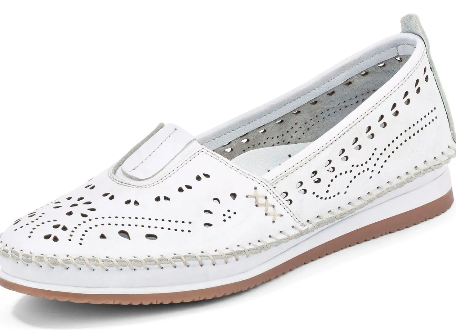 Andrea Conti, sommerliche Damen-Slipper, mit Gummizug