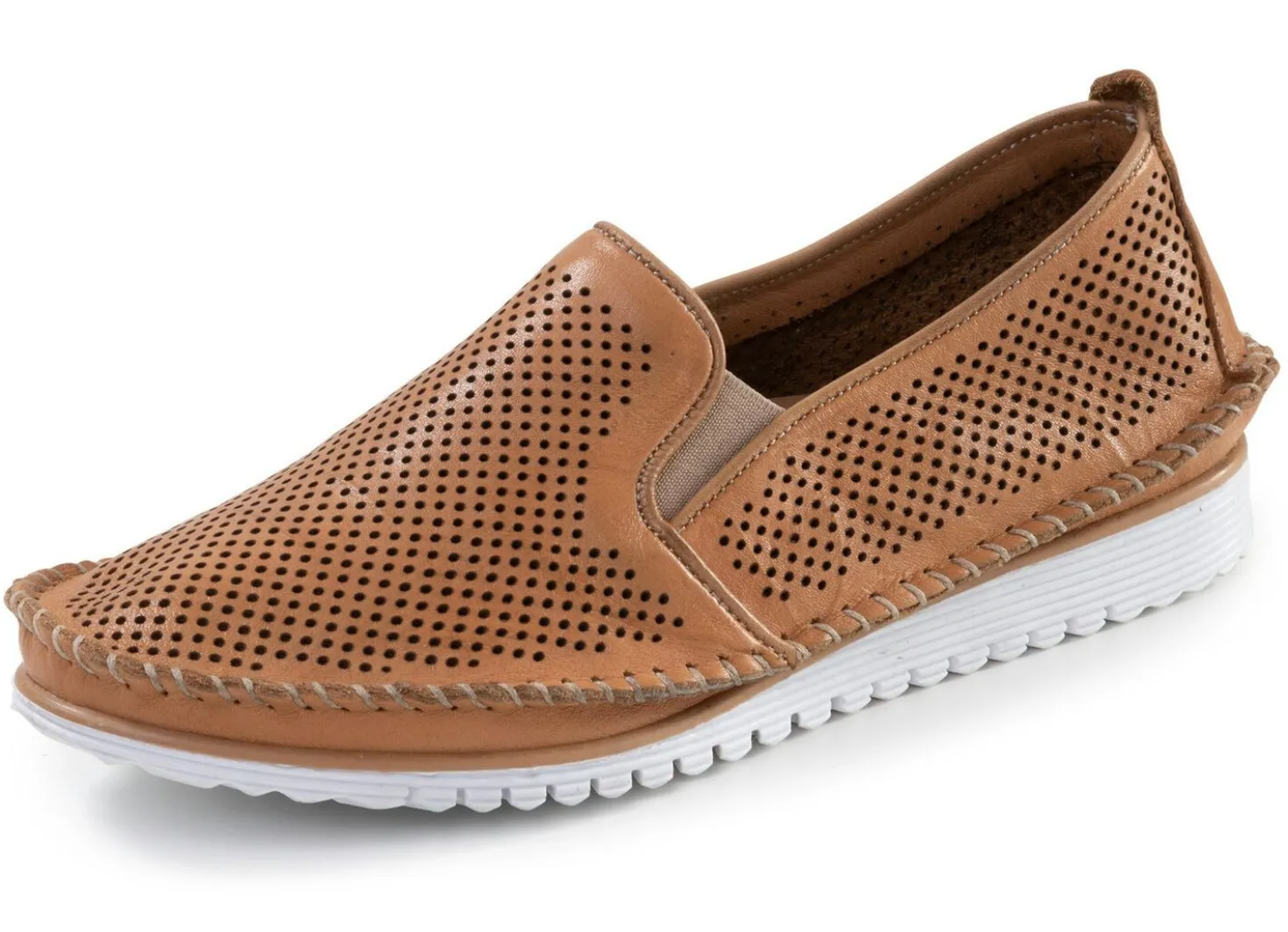 Andrea Conti, sommerliche Damen-Slipper, Weite G, mit herausnehmbarem Fußbett