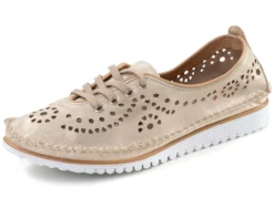 Andrea Conti, sommerliche Damen-Schnürschuhe, Weite G, mit herausnehmbarem Fußbett