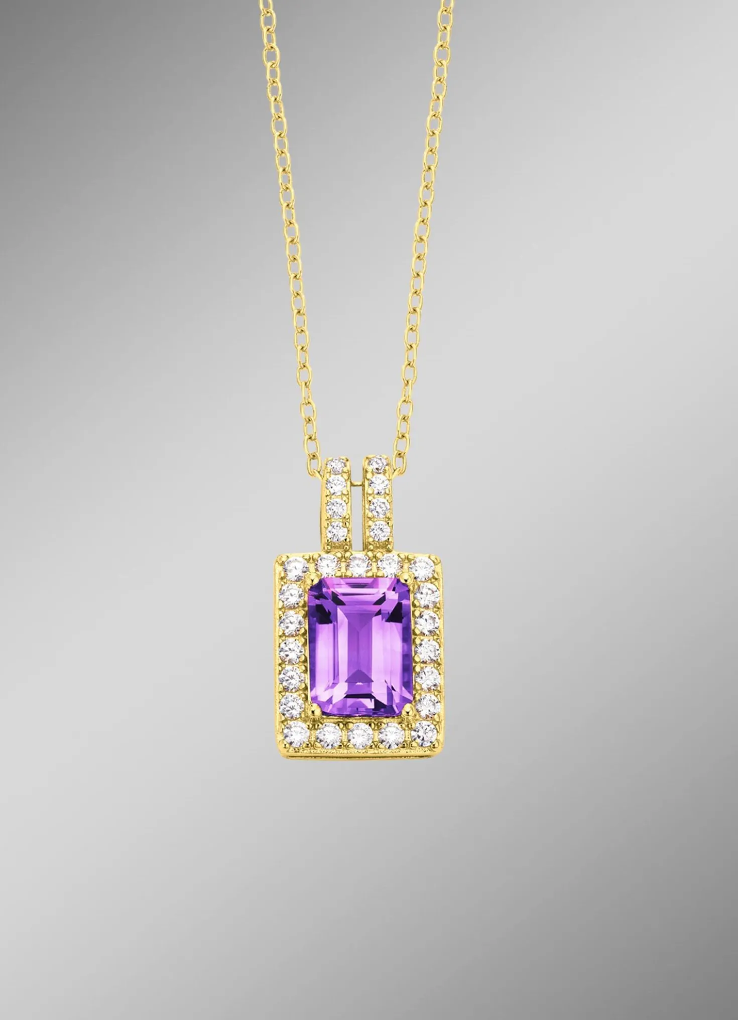 Anhänger mit Amethyst und Zirkonia