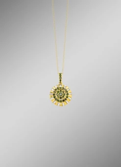 Anhänger mit Brillanten und Baguette-Diamanten