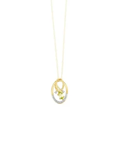 Anhänger mit Brillanten und Peridot