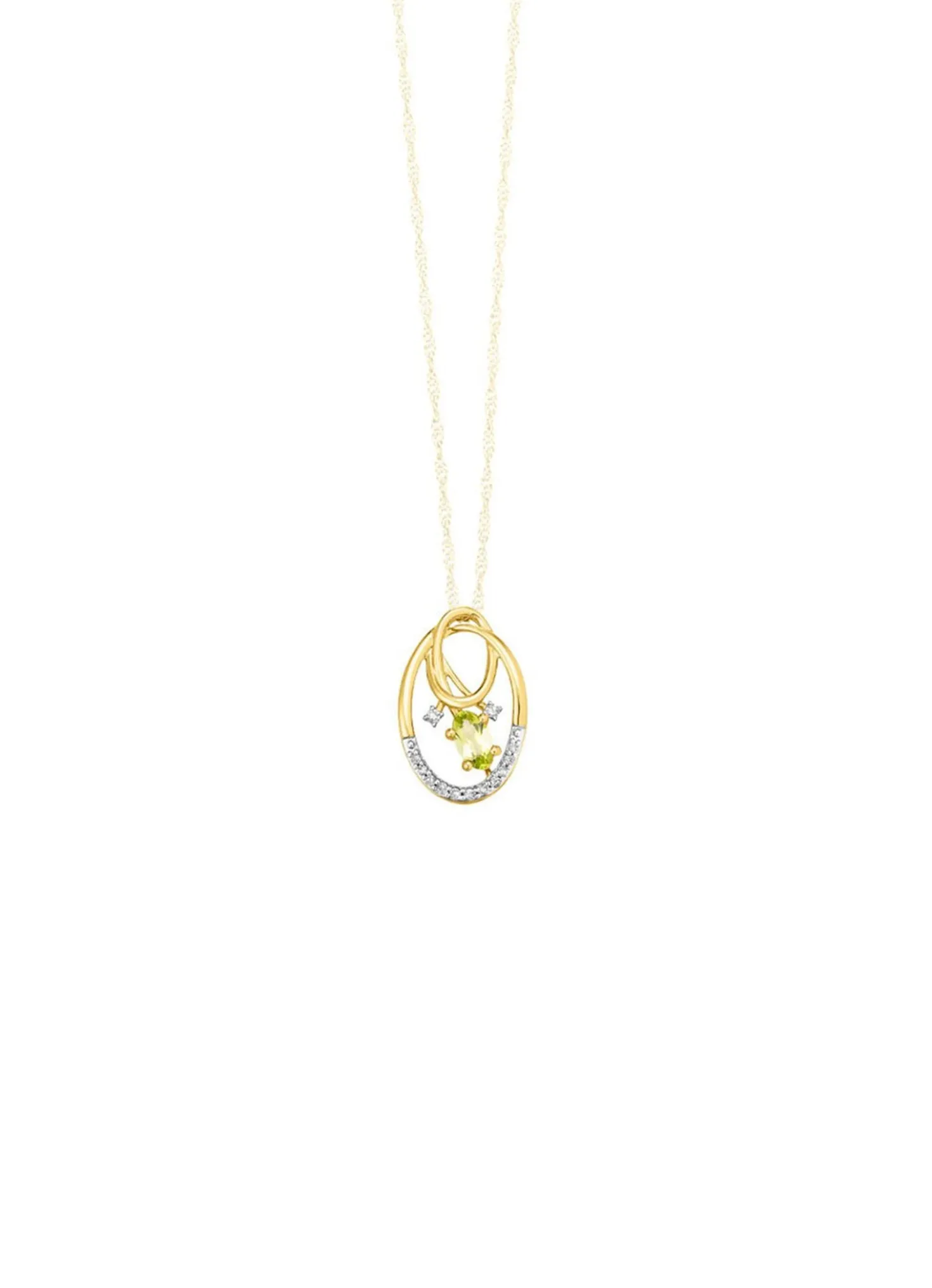 Anhänger mit Brillanten und Peridot