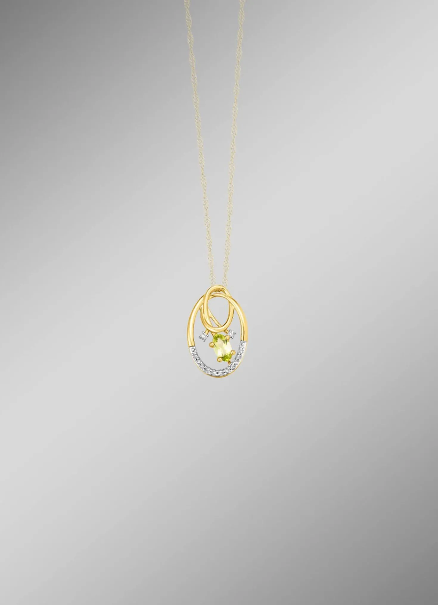 Anhänger mit Brillanten und Peridot