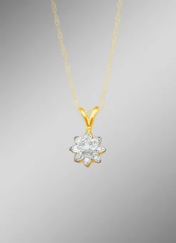 Anhänger mit Brillant und Diamanten