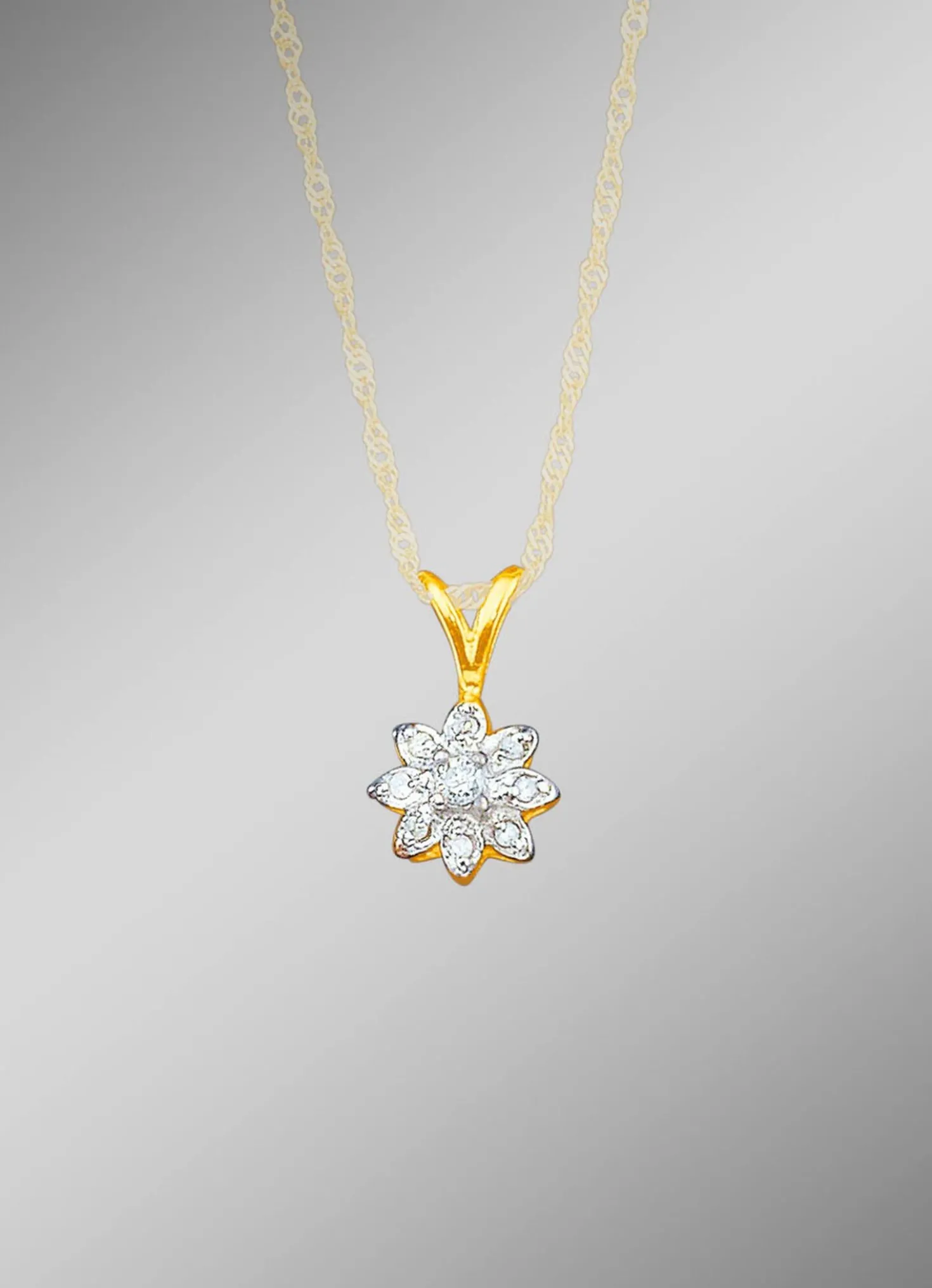 Anhänger mit Brillant und Diamanten