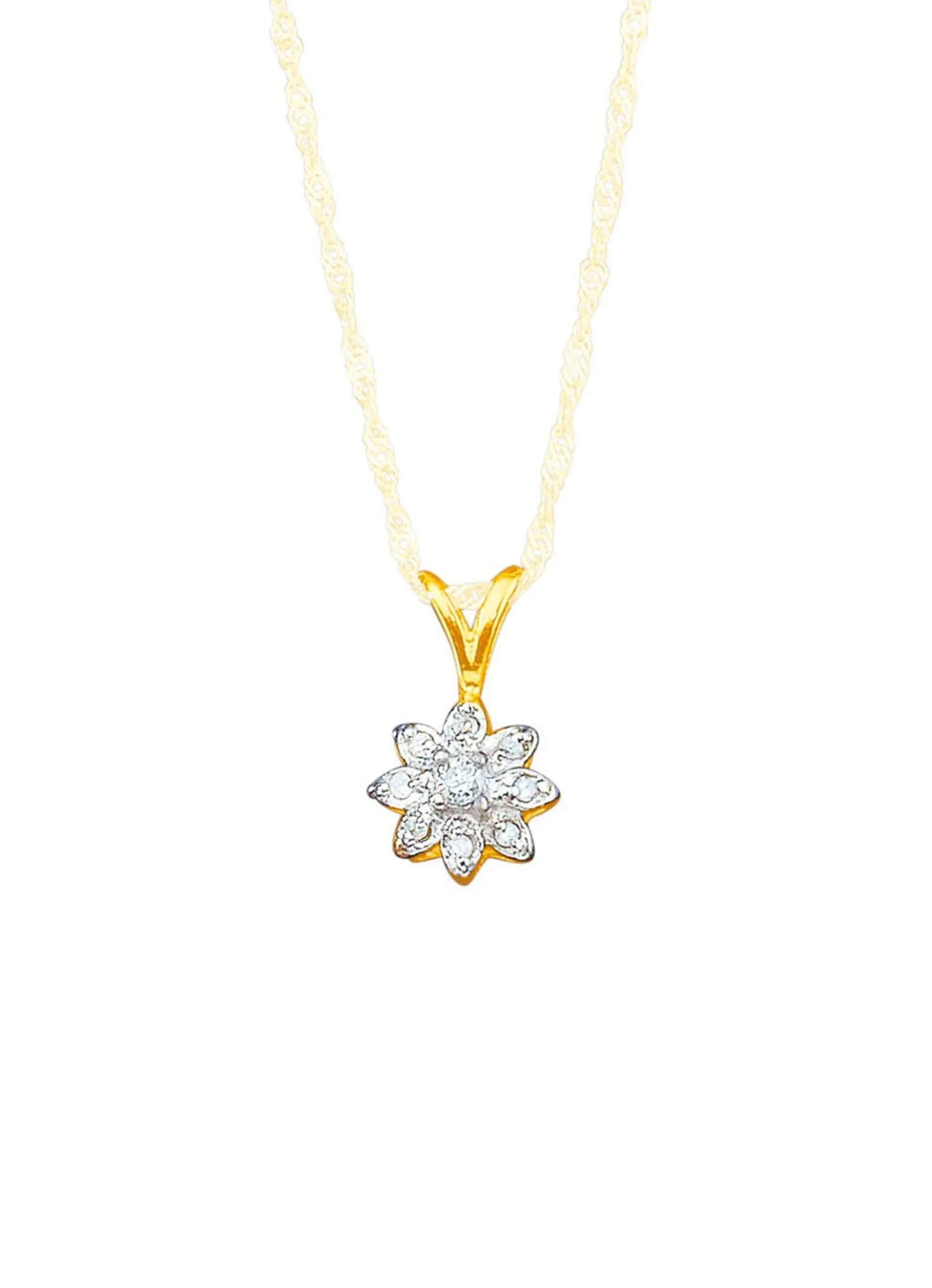 Anhänger mit Brillant und Diamanten