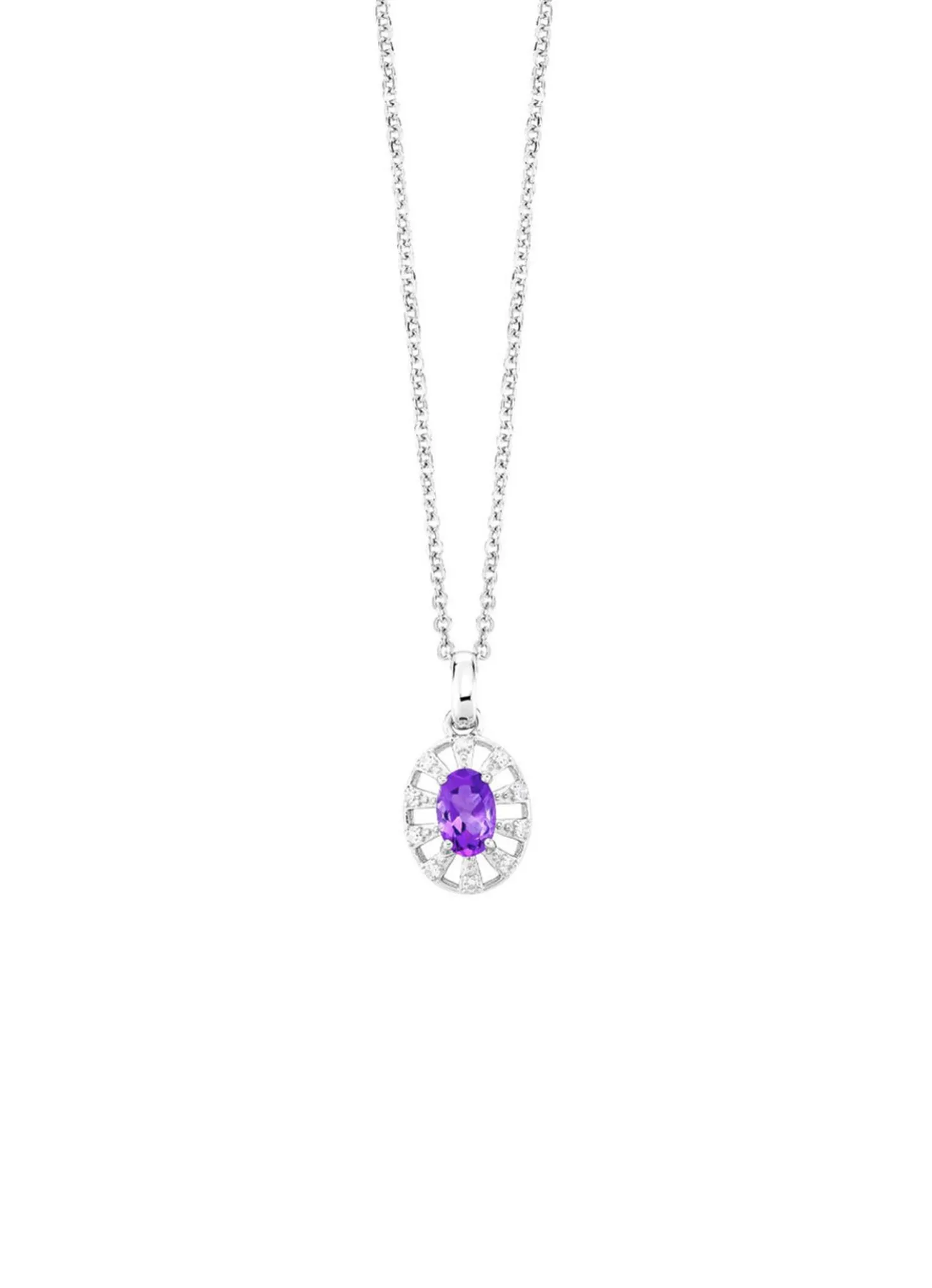Anhänger mit echt Amethyst und synth. Zirkonia