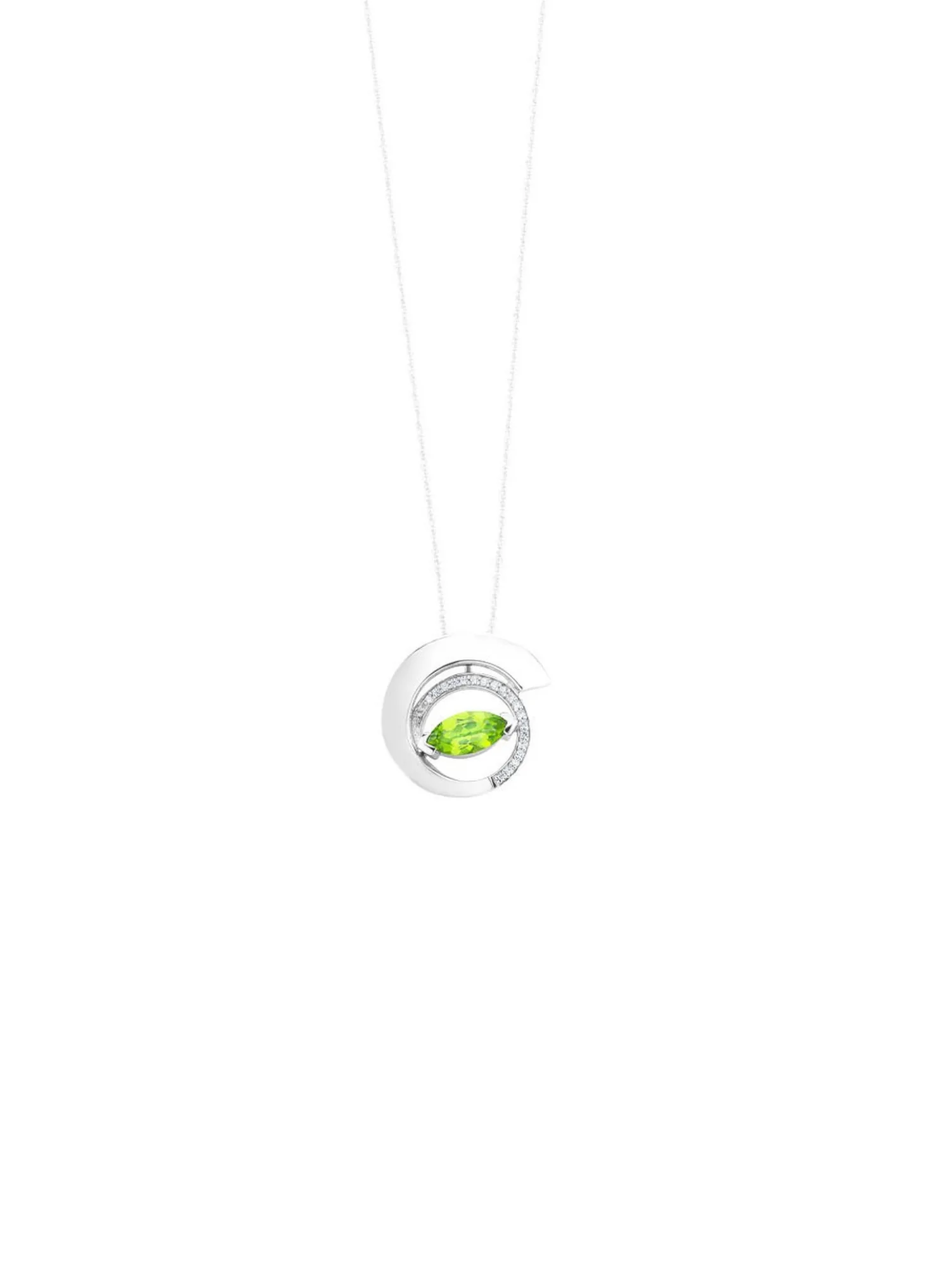 Anhänger mit echt Peridot und synth. Zirkonia