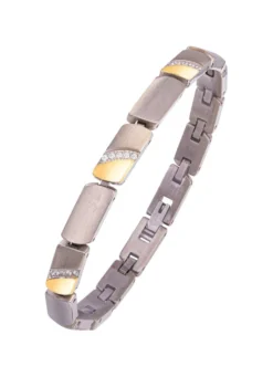 Armband in Bicolor mit synth. Zirkonia