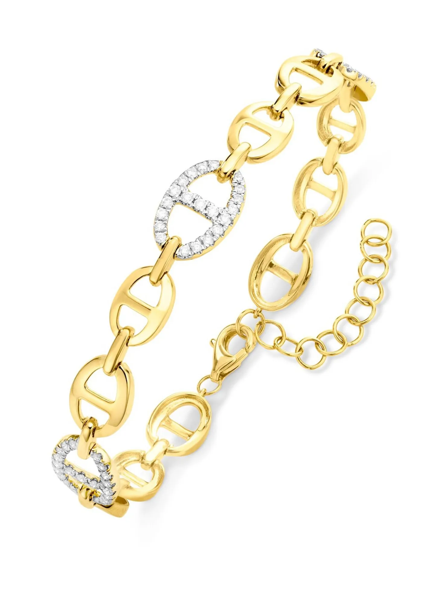 Armband mit Brillanten in Bicolor