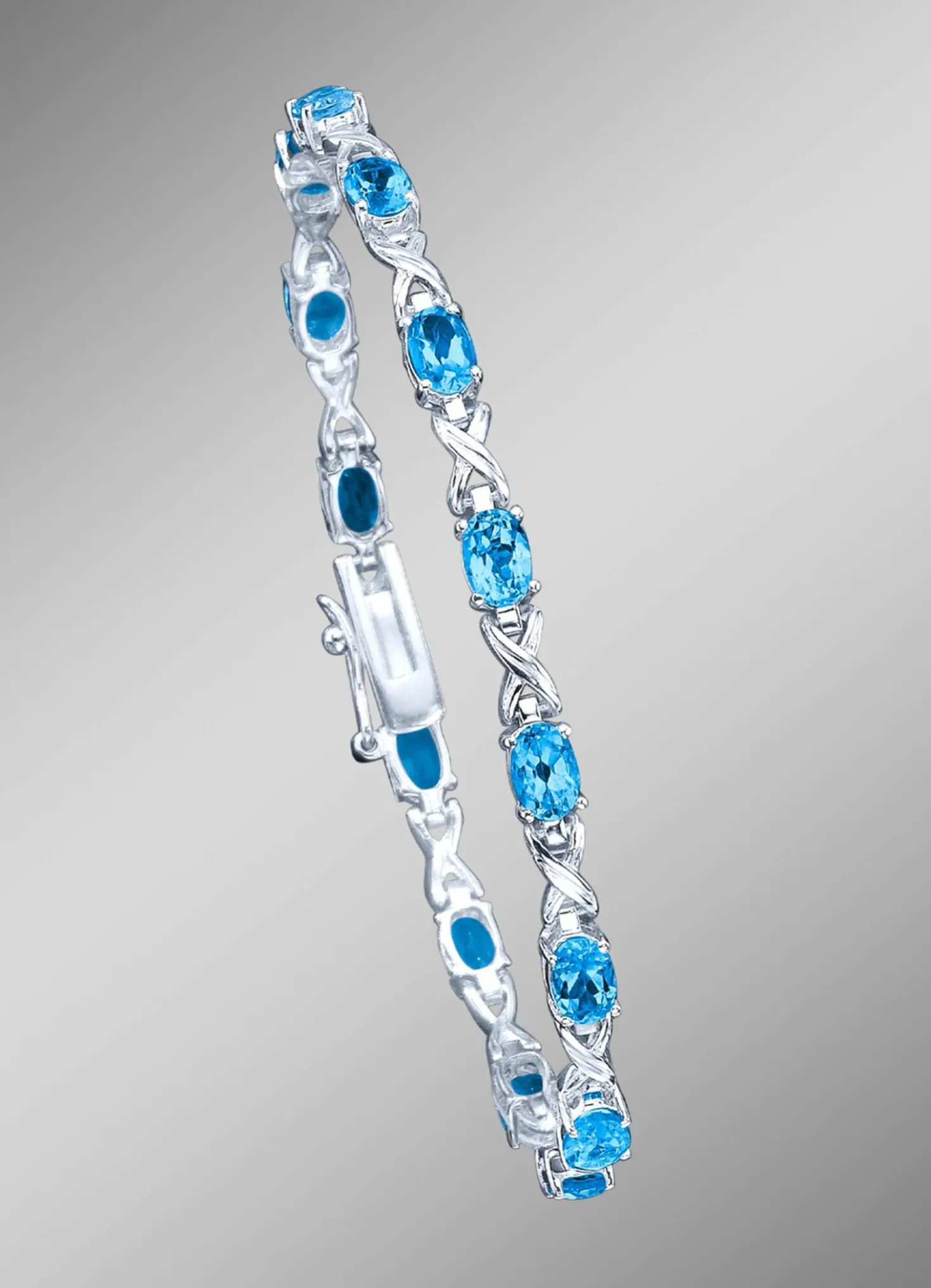 Armband mit echten Blautopasen