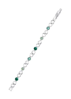 Armband mit grünen Kristallen