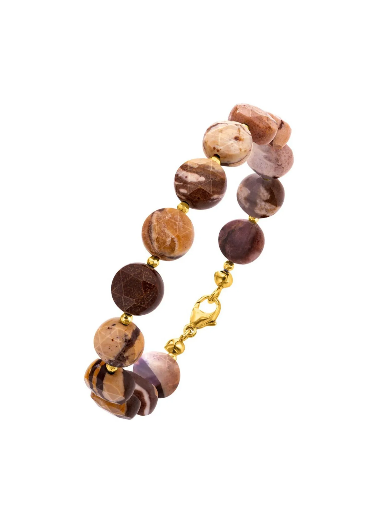 Armband mit Hämatit, beh., und Zebra-Jaspis