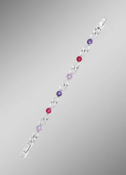 Armband mit Kristallen in Pink