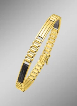Armband mit schwarzen Keramik-Einlagen