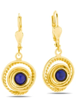 Attraktive Ohrringe mit echt Lapislazuli