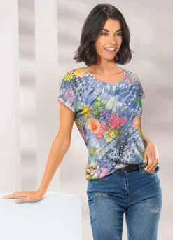 Attraktives Shirt mit überschnittener Schulterpartie