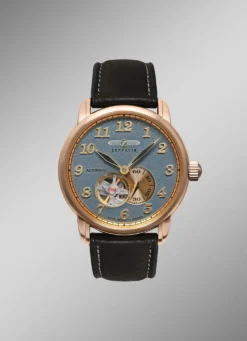 Automatik-Herrenuhr mit offenem Uhrwerk von Zeppelin