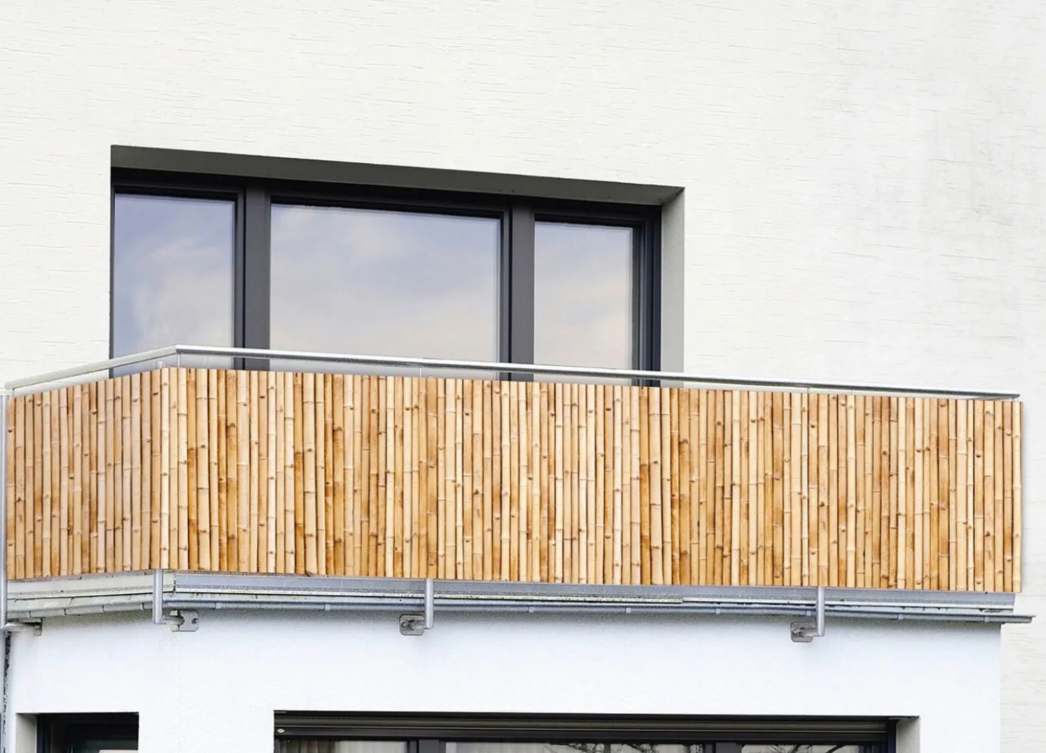 Balkon-Sichtschutz in Bambus-Optik