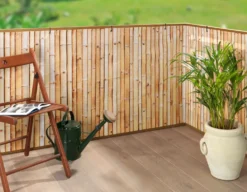 Balkon-Sichtschutz in Bambus-Optik