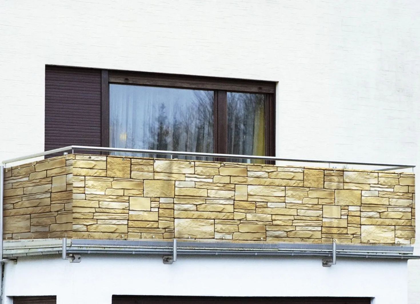 Bedruckter Balkon-Sichtschutz