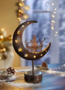 Beleuchteter Mond aus Metall