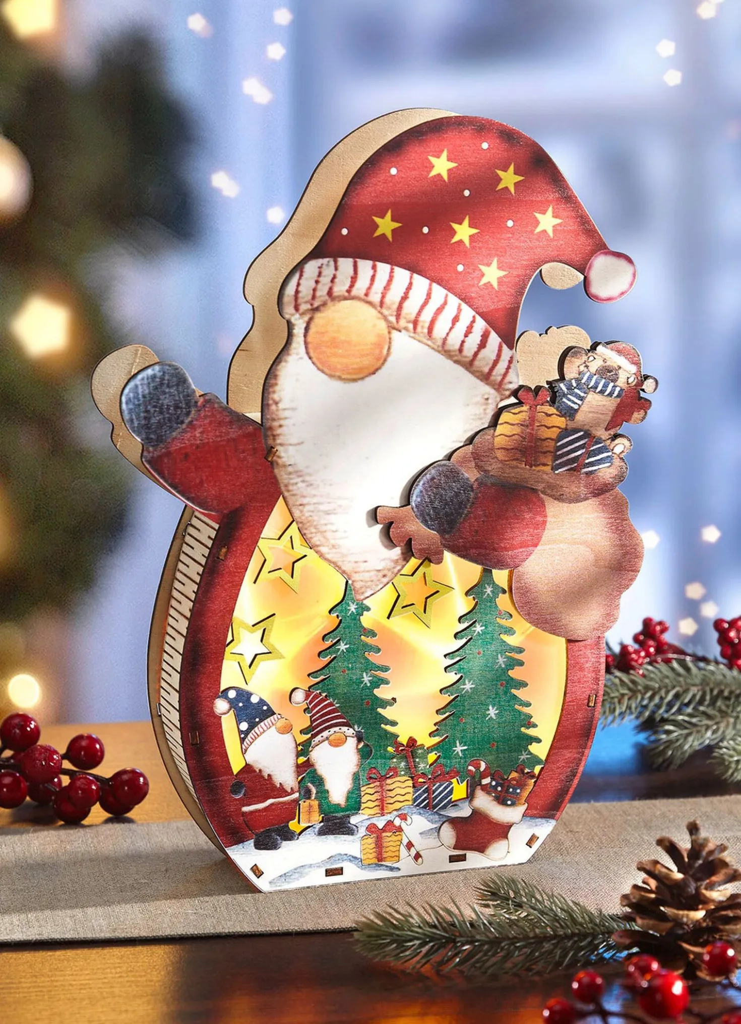 Beleuchteter Weihnachtsmann