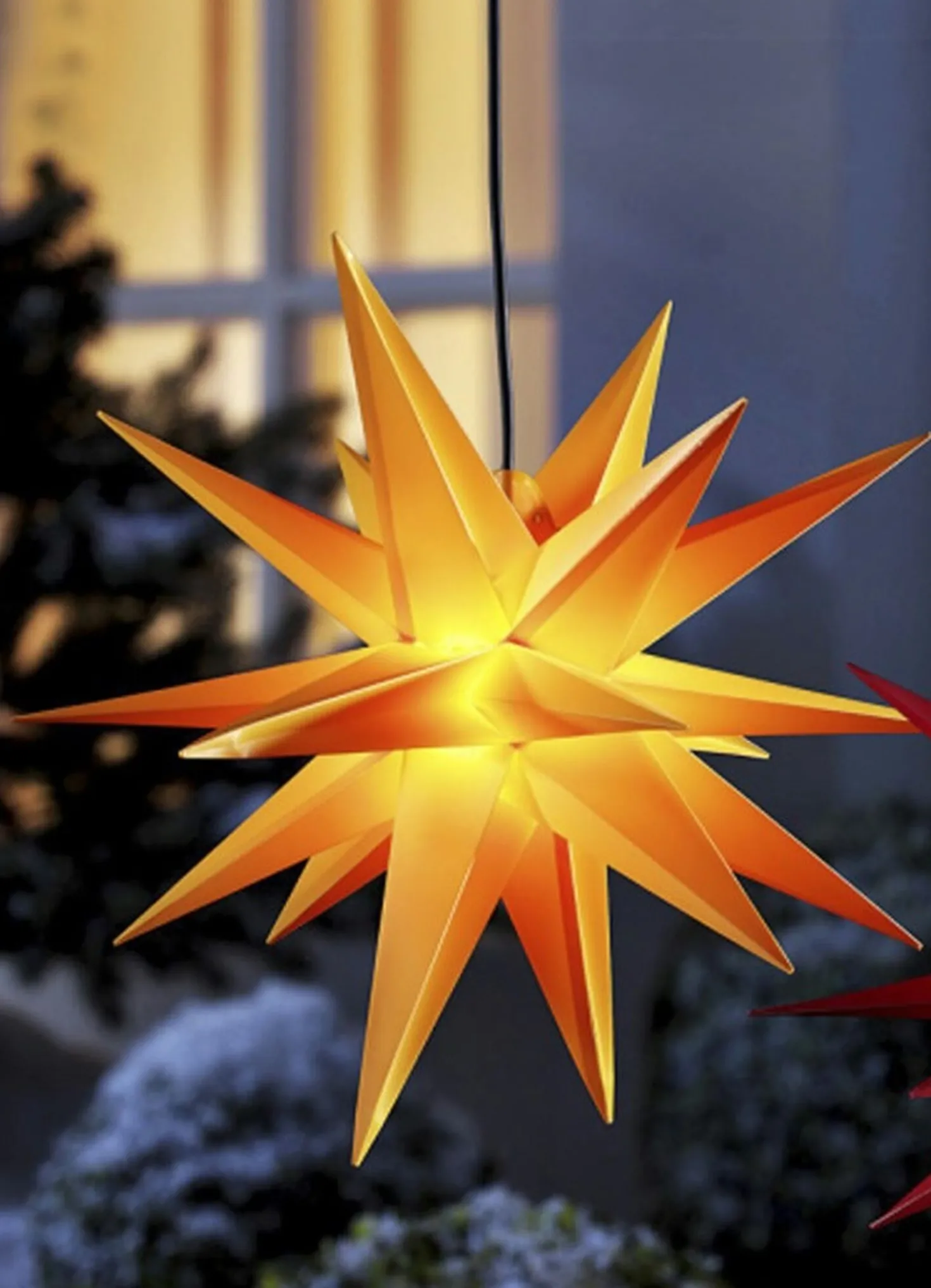 Beleuchteter Weihnachtsstern mit Timer