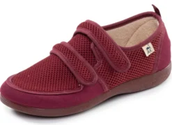 Bequeme Damen-Klettschuhe, Weite H, aus Mesh und Textilmaterial