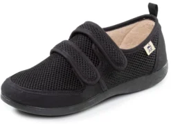 Bequeme Damen-Klettschuhe, Weite H, aus Mesh und Textilmaterial