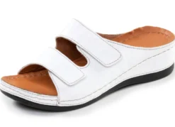 Bequeme Damen-Pantoletten, Weite G, mit Klettverschluss