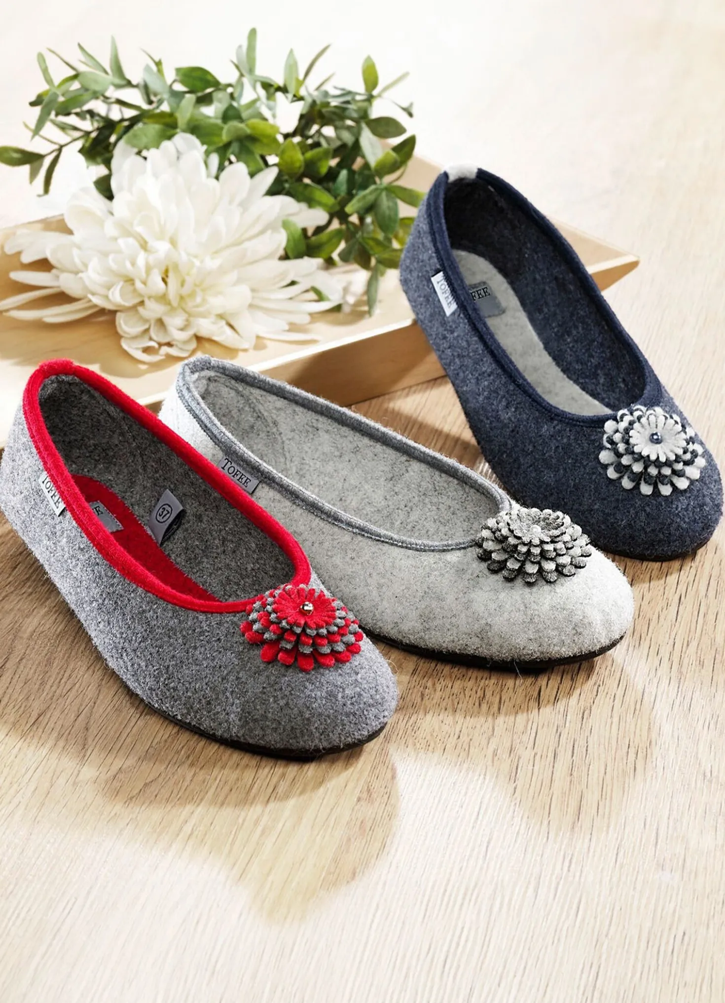 Bequemer Ballerina mit herausnehmbarer Einlegesohle