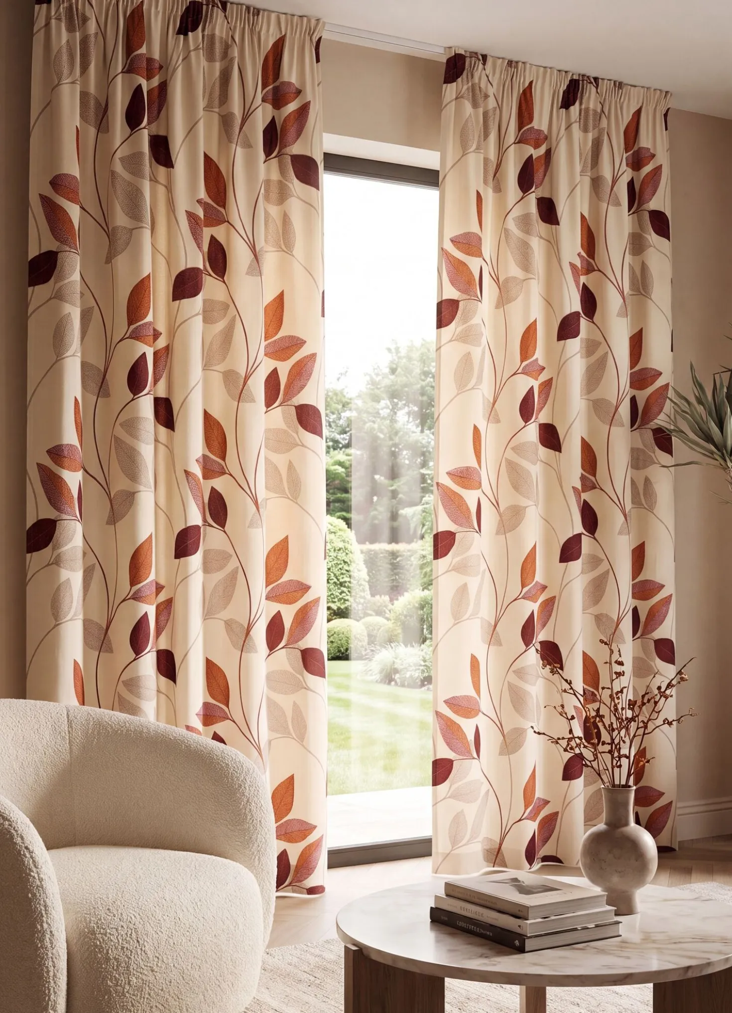 Übergardine "Blätterranken"