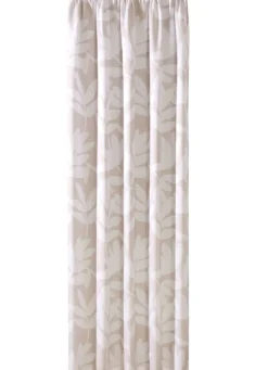 Übergardine mit Blättermotiv