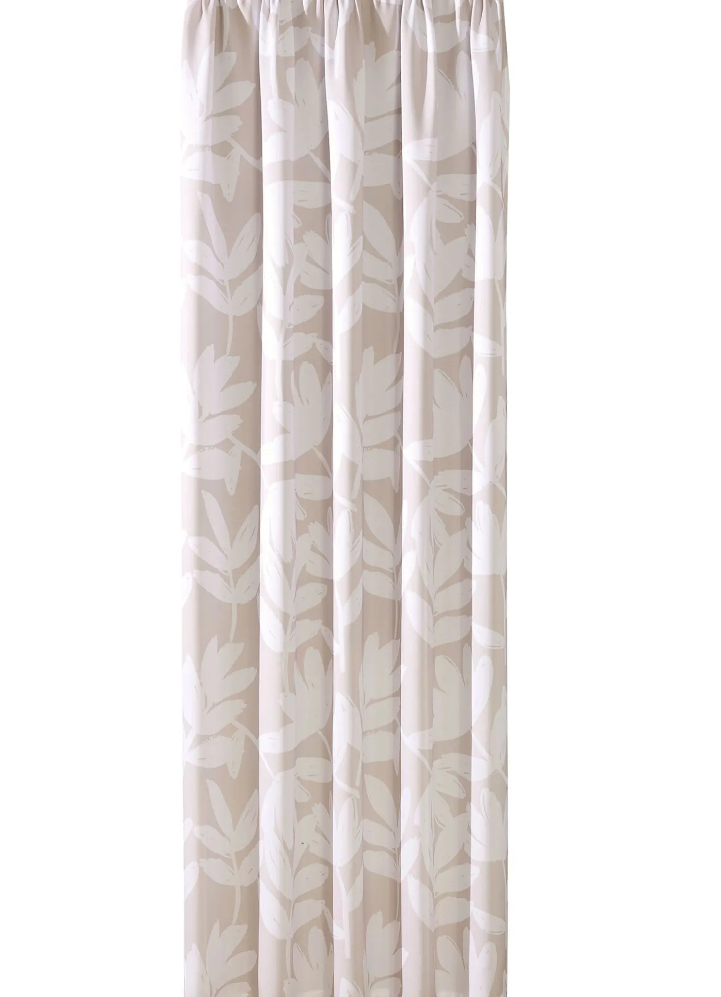 Übergardine mit Blättermotiv