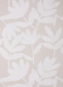 Übergardine mit Blättermotiv