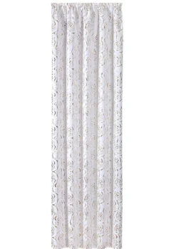 Übergardine mit hübschem Rosen-Dessin