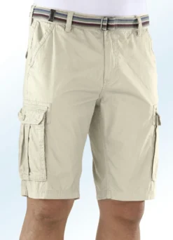 Bermudas mit Cargotaschen in 4 Farben