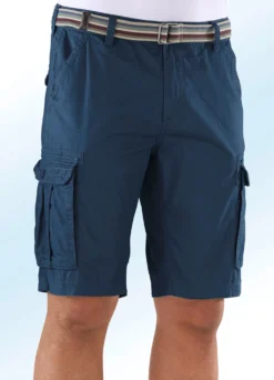 Bermudas mit Cargotaschen in 4 Farben