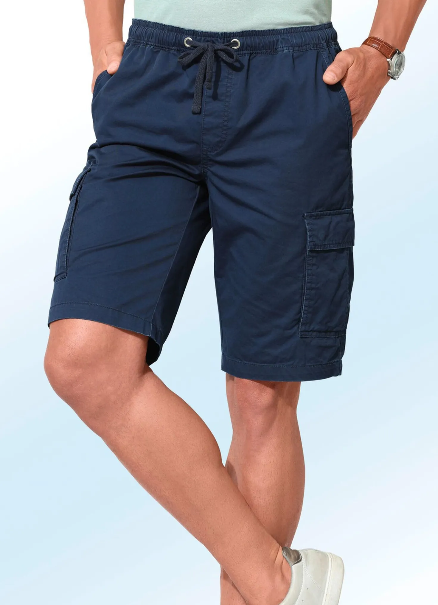 Bermudas mit Cargotaschen in 3 Farben