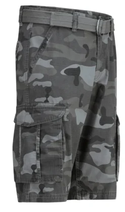 Bermudas mit Gürtel und Cargotaschen in 2 Farben