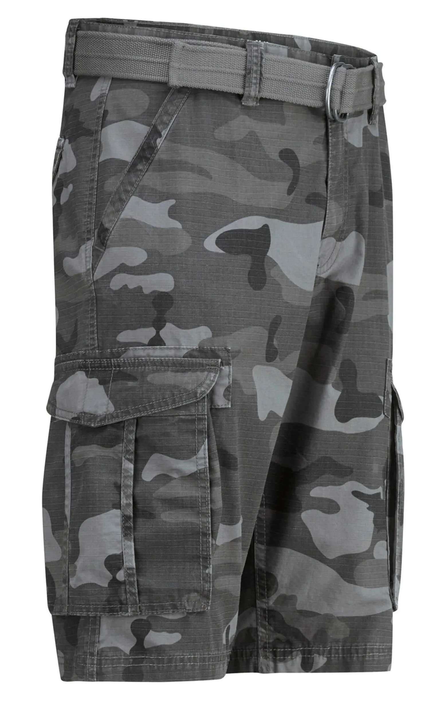 Bermudas mit Gürtel und Cargotaschen in 2 Farben
