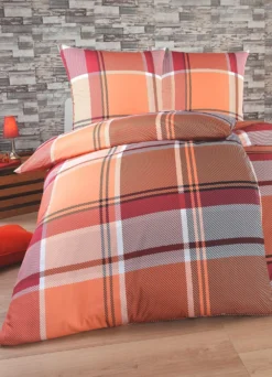 Bettwäsche-Garnitur in Polycotton-Biber-Qualität